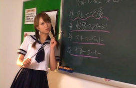 Akiho Yoshizawa Asian doll in costume has hot sex