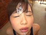 Kinky Asian amateur teen Koko Seko engulf cock gets a massive facial