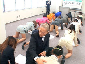Japanese babes are announcing new training for newcomers
