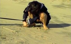 Mina Kozina Asian doll has hardcore sex on the beach