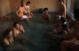 Japanese babe in hot gangbang action