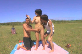 Sasa Handa Cute Japanese doll has outdoor sex