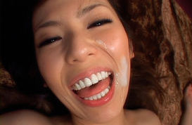 Maora Tsukishiro  Hot Japanese babe gets a cum facial